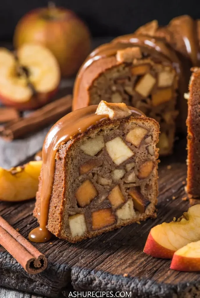 Apple Cinnamon Bundt Cake with Caramel Drizzle