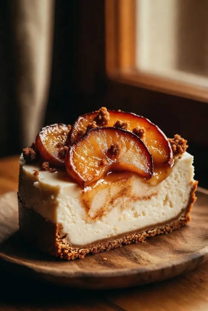 Apple Cinnamon No-Bake Cheesecake