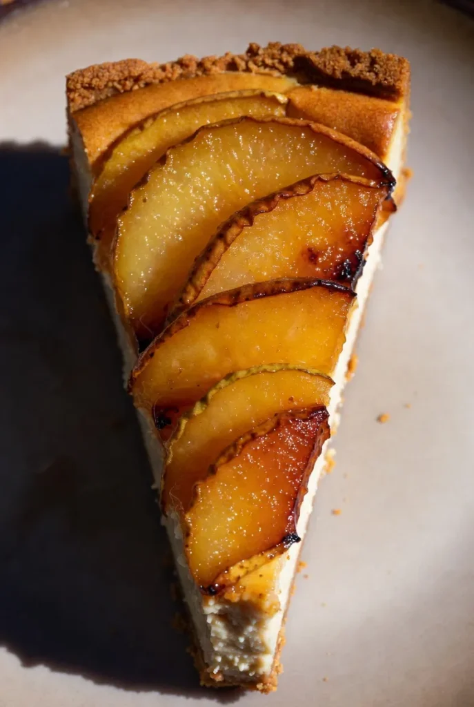 Brown Butter Pear Cheesecake