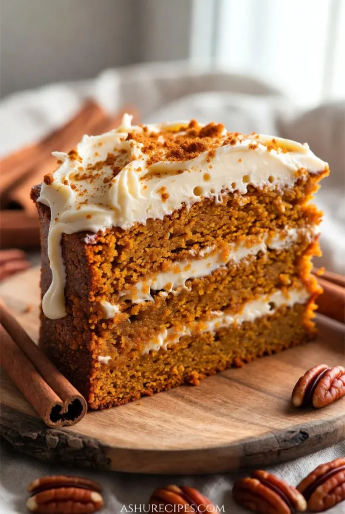 Classic Moist Pumpkin Spice Cake with Cream Cheese Frosting