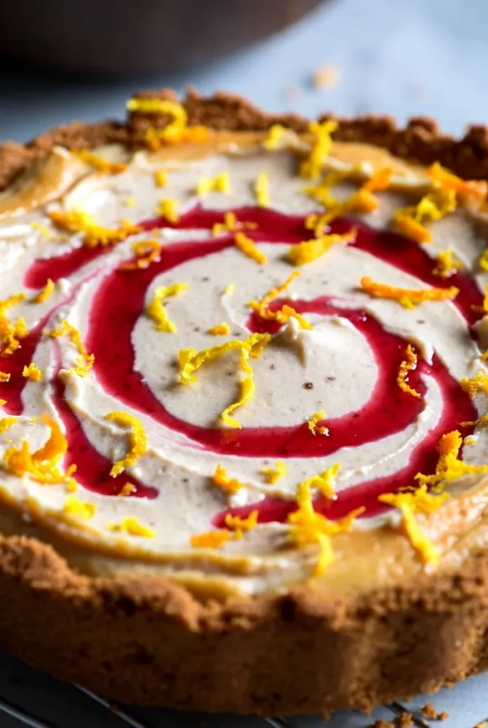 Cranberry Orange Cheesecake Pie
