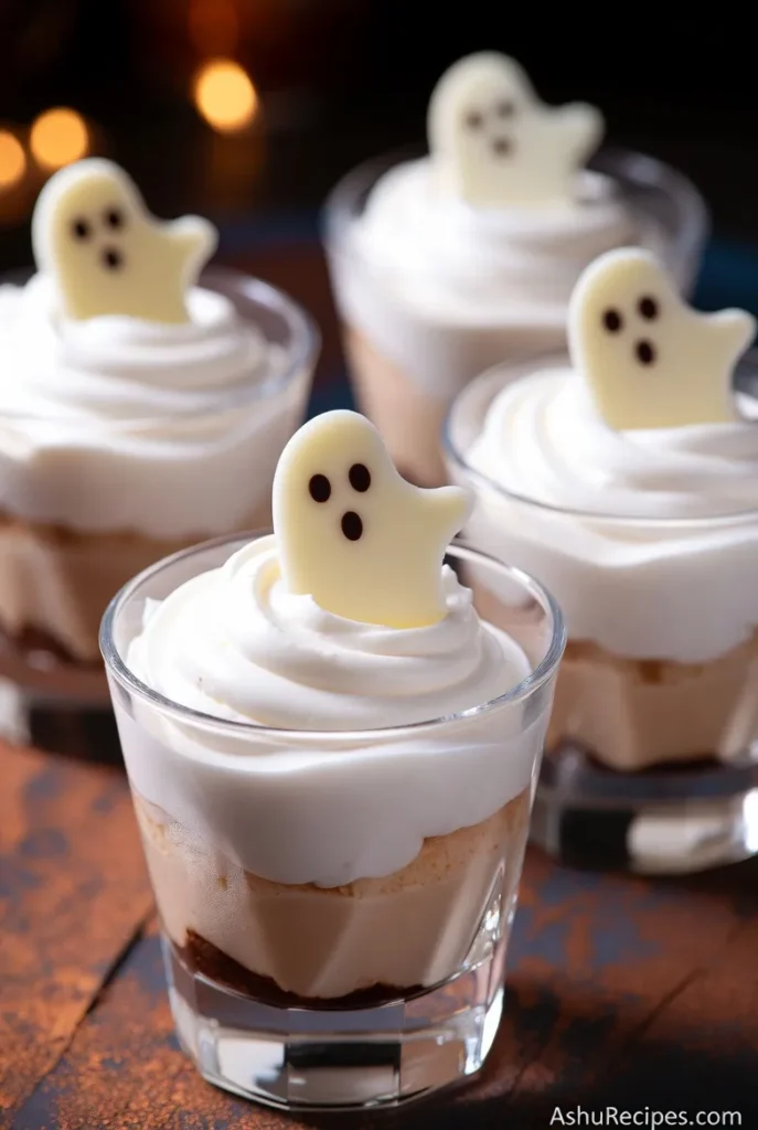 . Ghostly No-Bake Cheesecake Mousse Cups