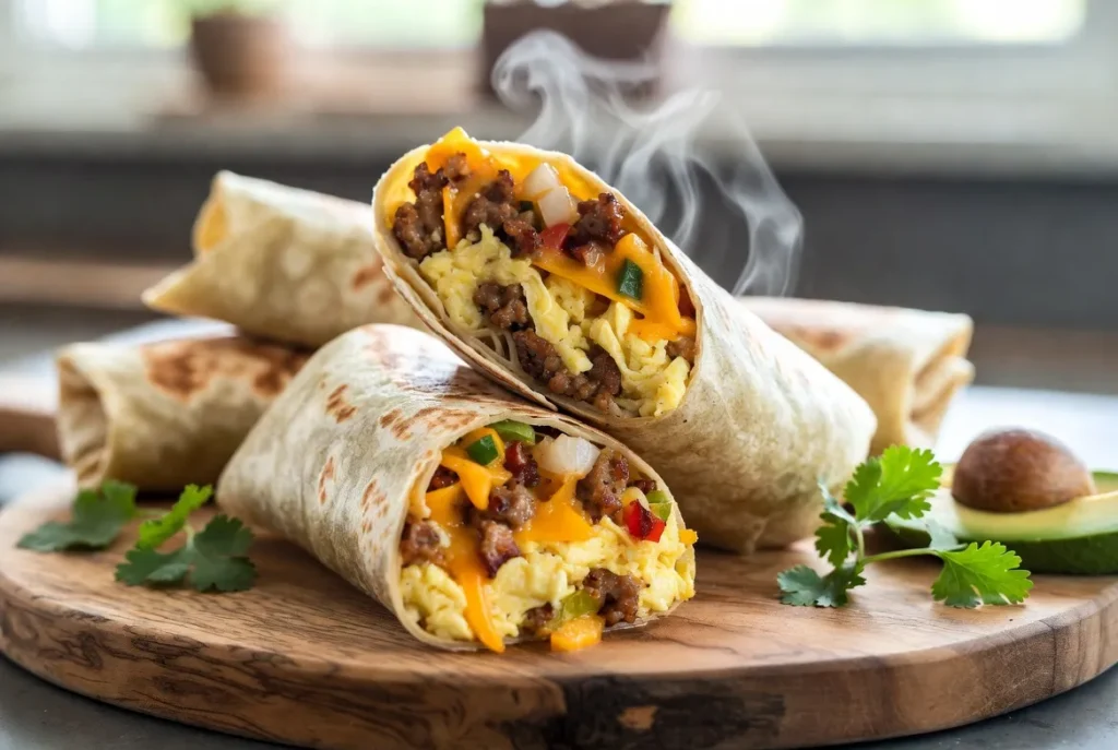 Make-Ahead Breakfast Burritos with Sausage and Egg