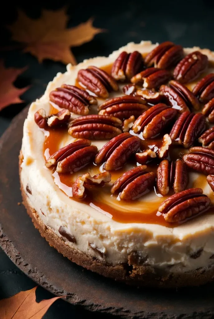 Maple Pecan No-Bake Cheesecake