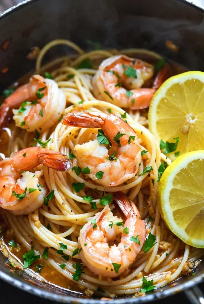 One-Pot Lemon Garlic Shrimp Pasta