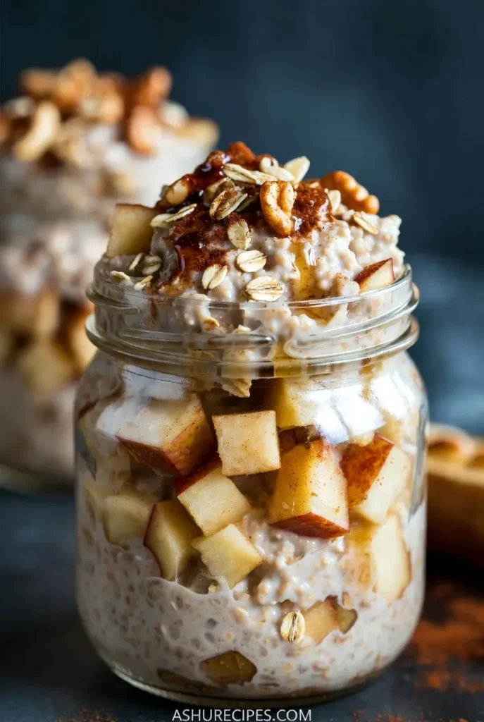 Overnight Apple Cinnamon Oatmeal