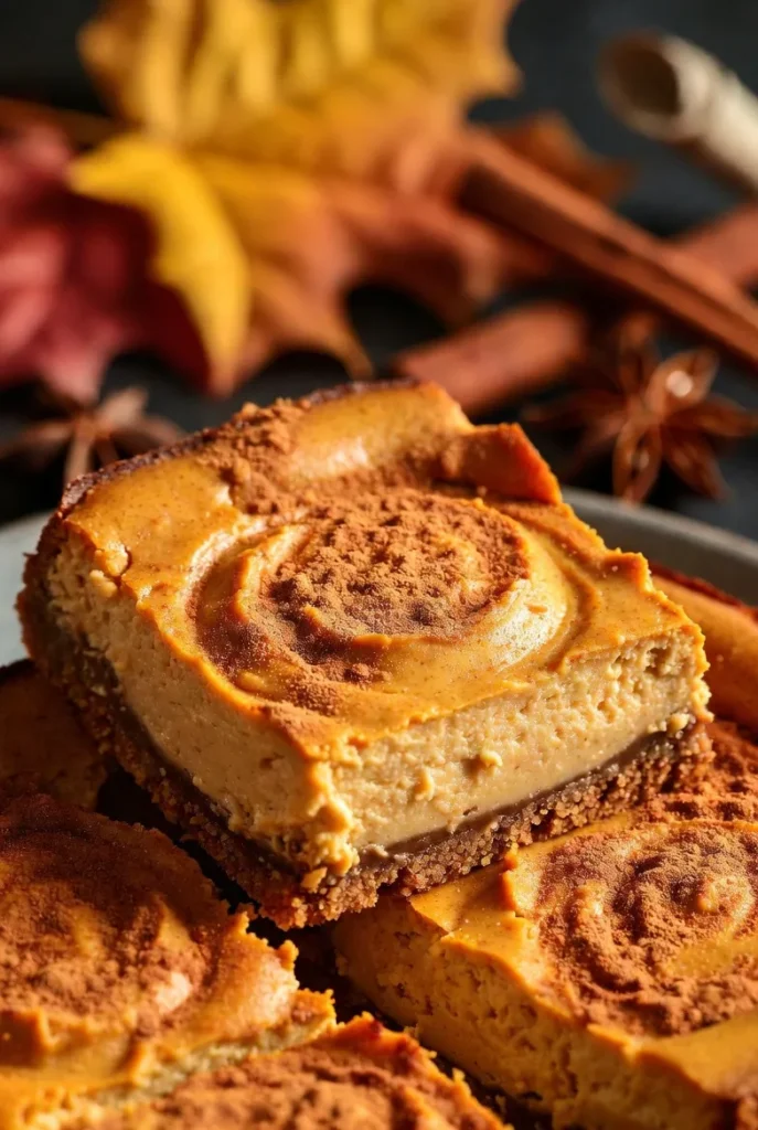 Pumpkin Spice Cheesecake Bars