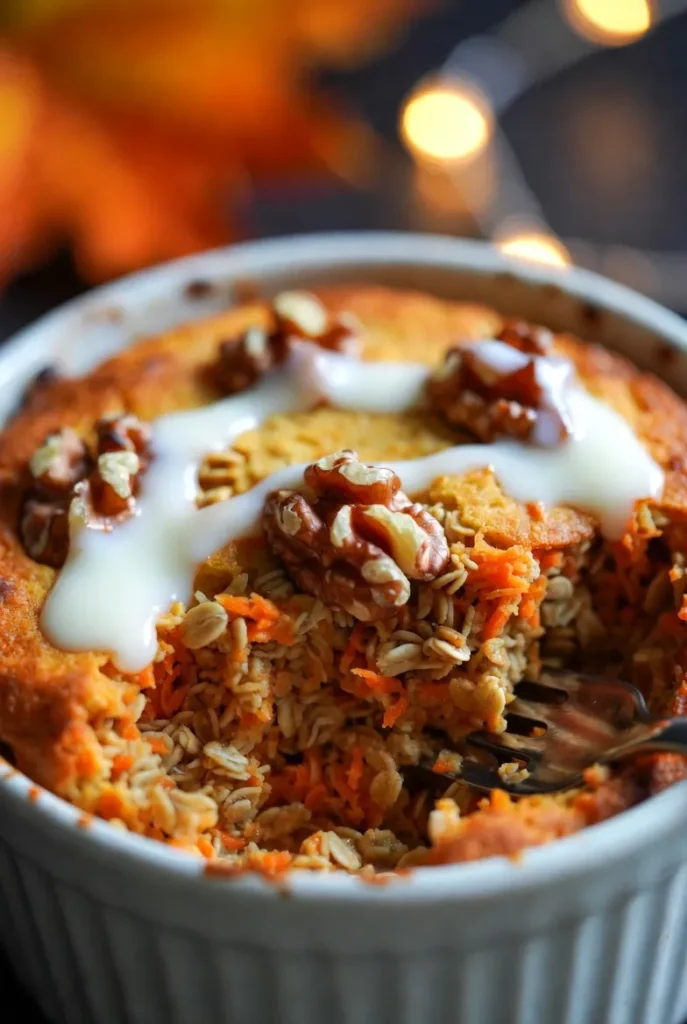 Spiced Carrot Cake Baked Oats