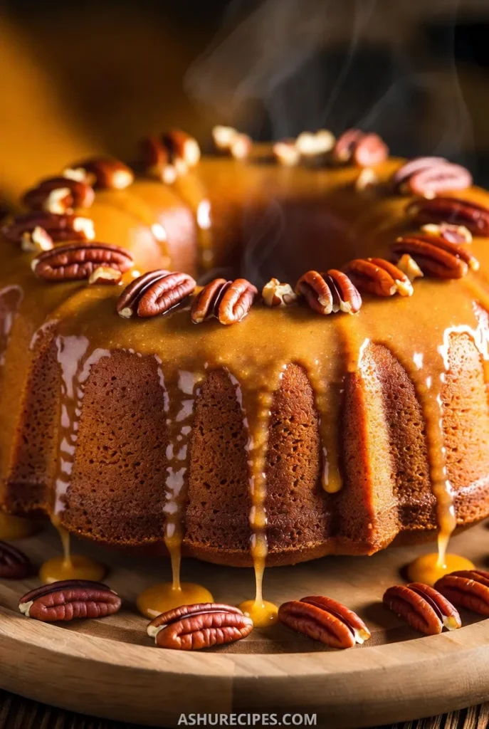 Spiced Pumpkin Bundt Cake with Maple Glaze