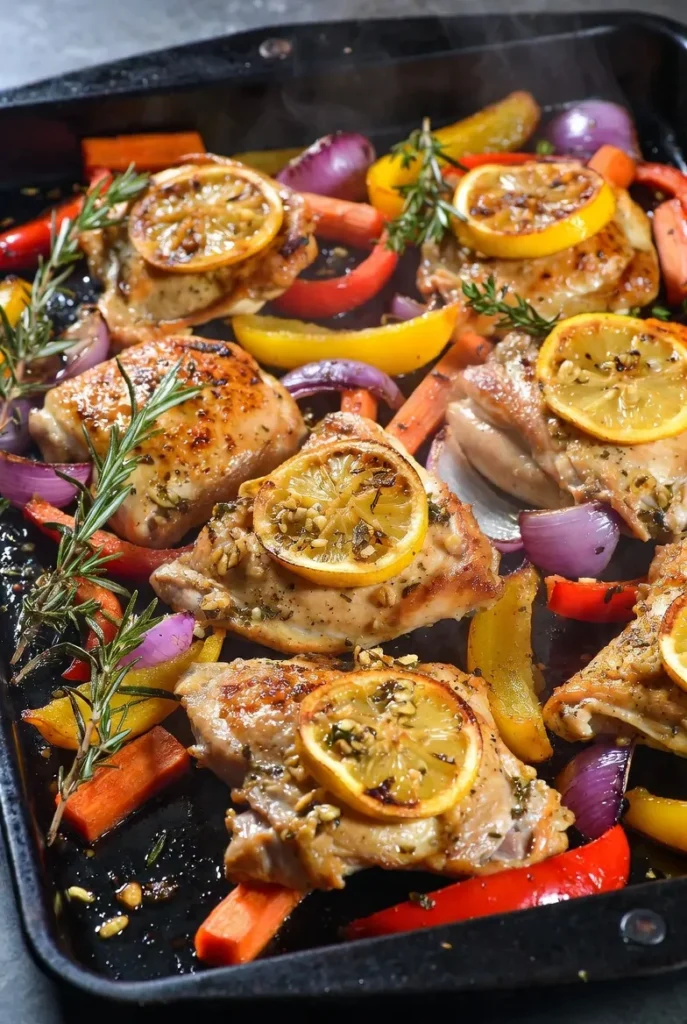 One-Pan Lemon Garlic Chicken & Veggies