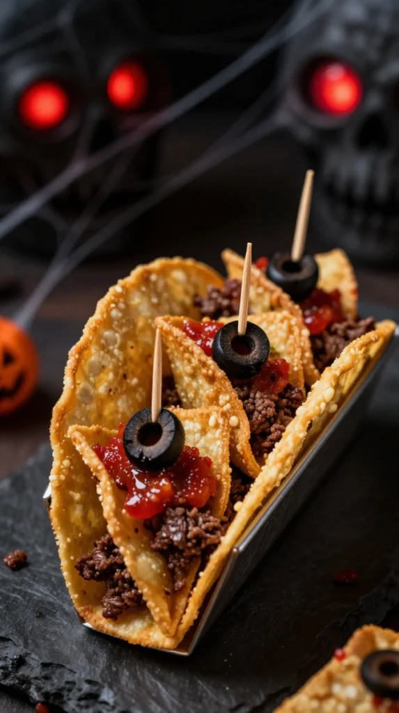 Bloody Beef Brisket Taco Bites