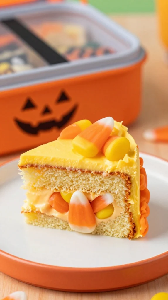 Candy Corn Surprise Inside Cake