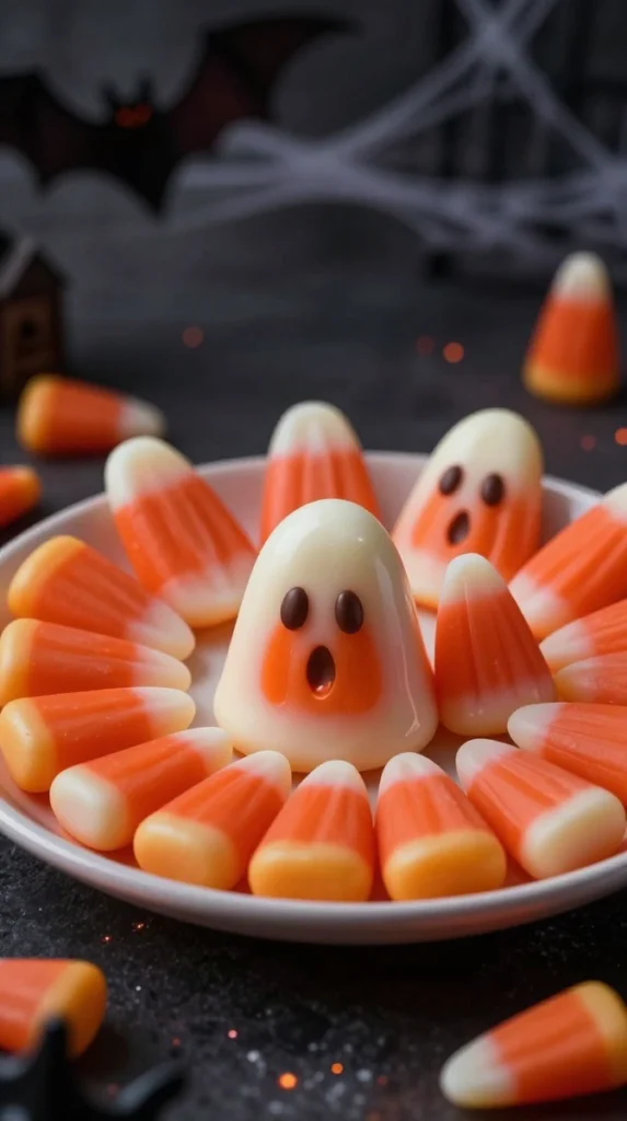 Creepy Candy Corn Ghosts
