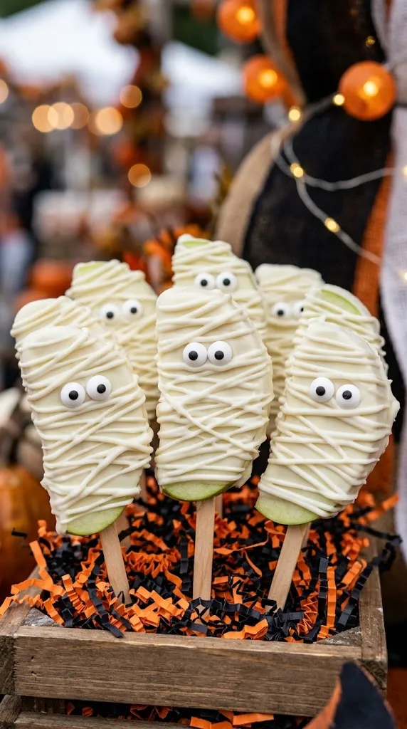 Crisp Apple Mummy Pops