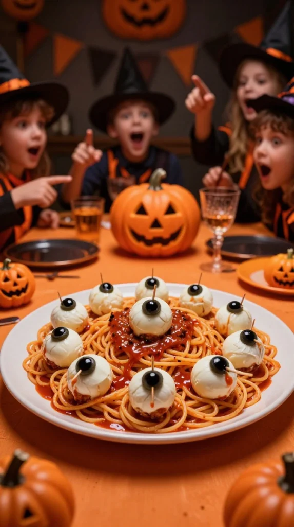 Eyeball Meatball Spaghetti – The Most Spooky Option