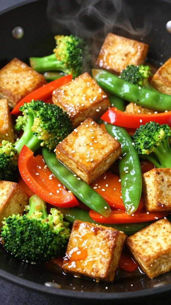 Garlic-Ginger Tofu Vegetable Stir-Fry
