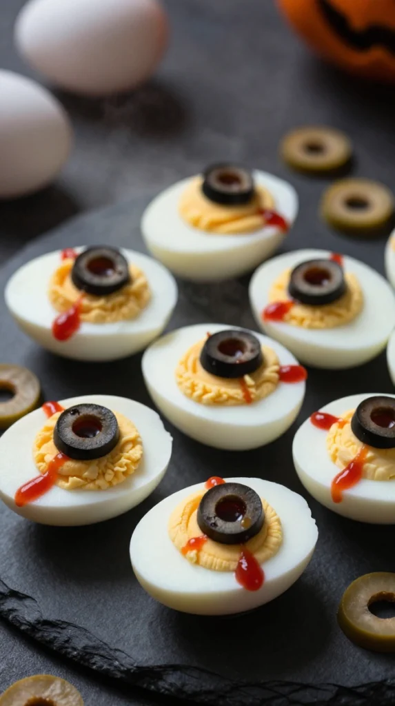Monster Eye Deviled Eggs