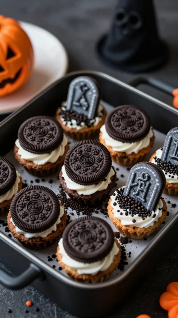 Oreo Graveyard Mini Cakes