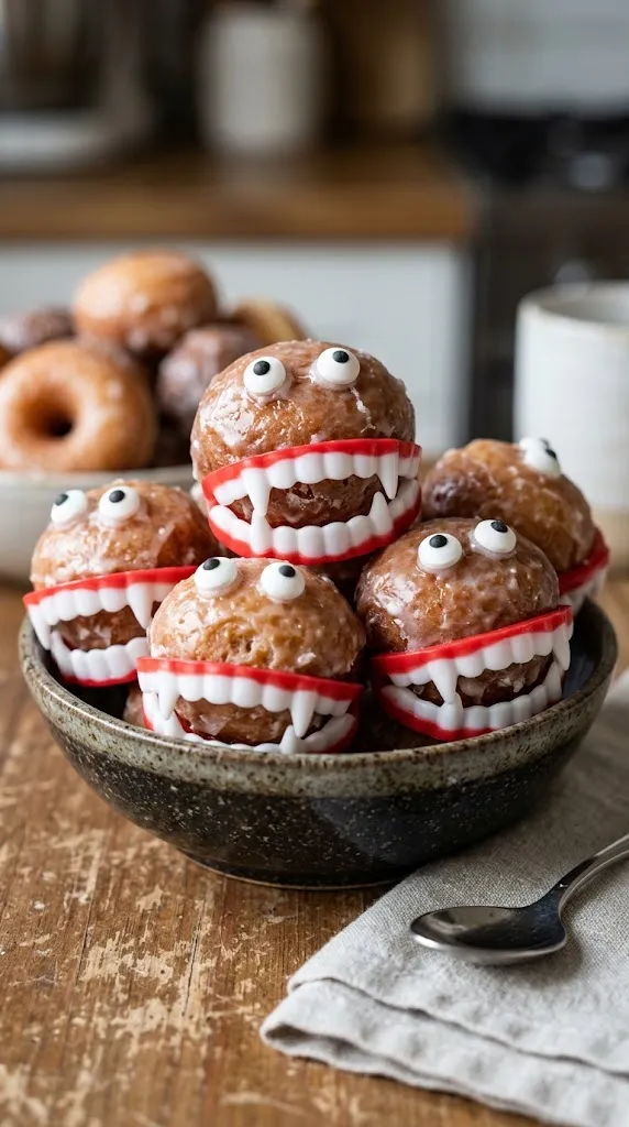 Playful Vampire Doughnut Bites
