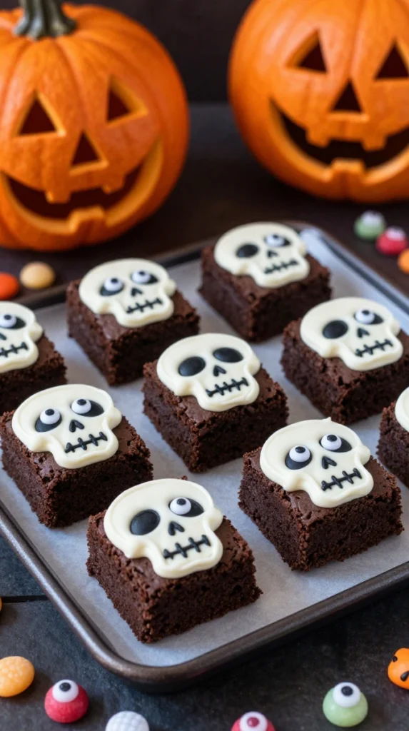 Skeleton Brownie Faces