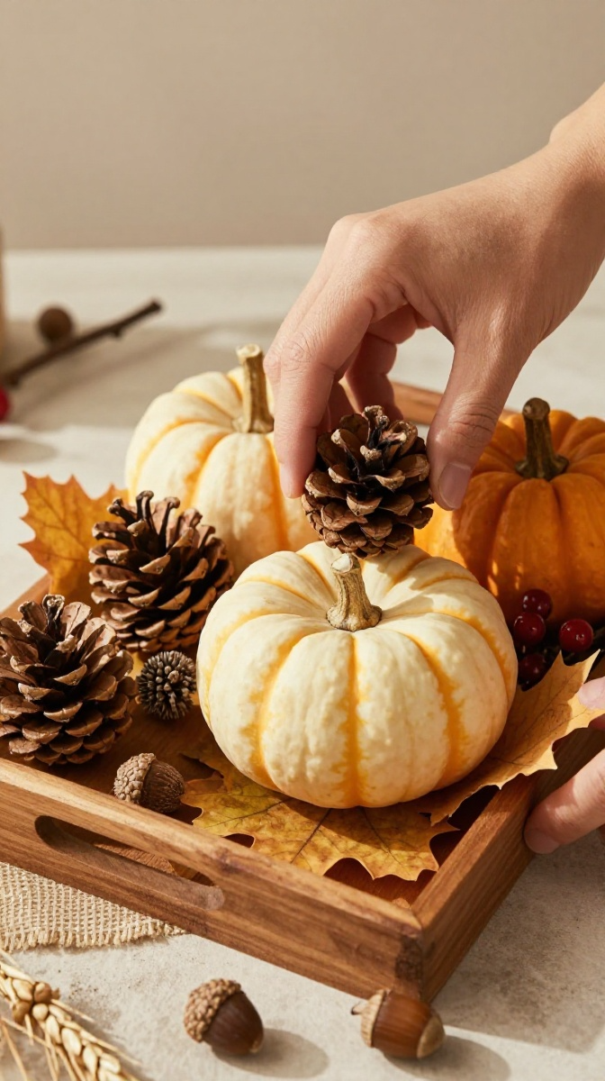 Add Pinecones and Natural Texture