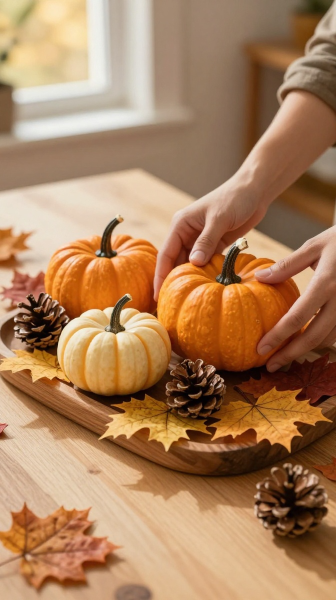 Add the Mini Pumpkins