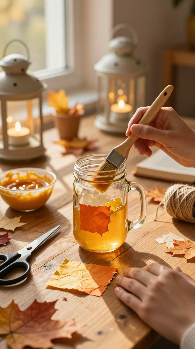 Autumn Mason Jar Lanterns