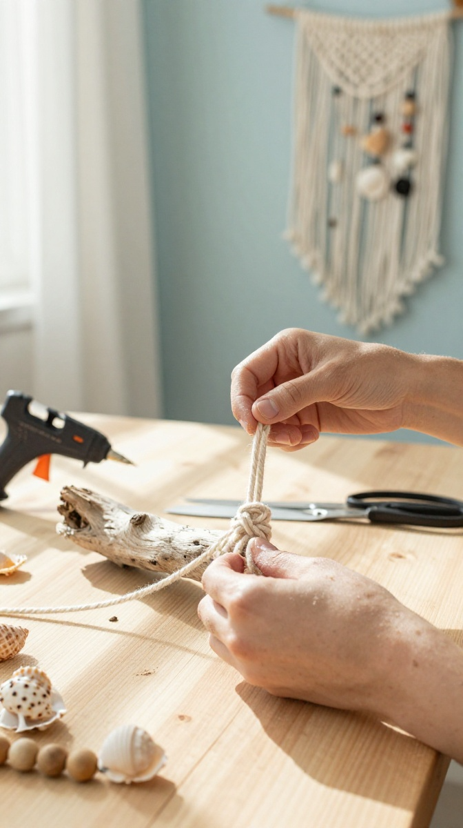 Beachy Driftwood Wall Hanging