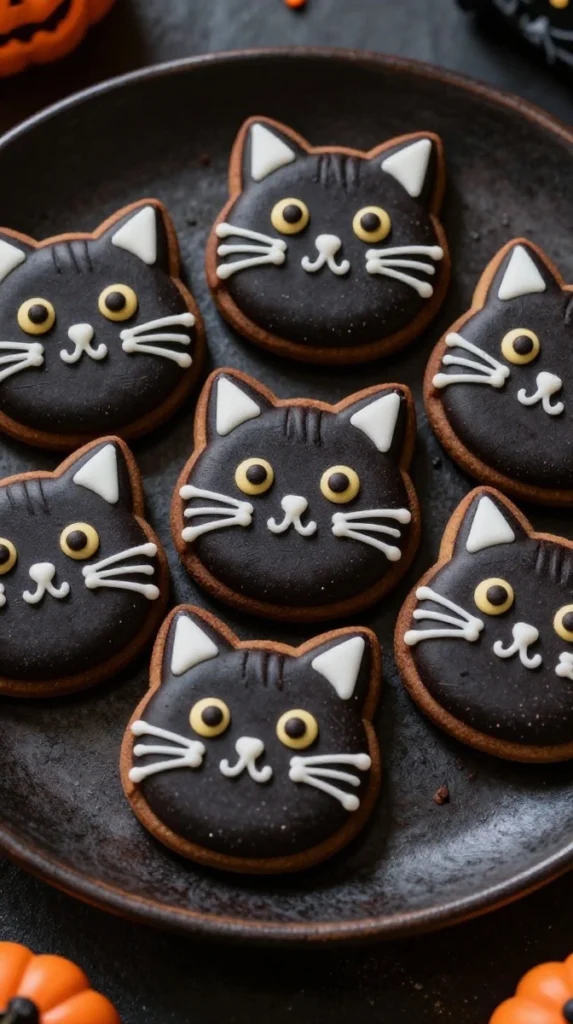 Black Cat Chocolate Sugar Cookies