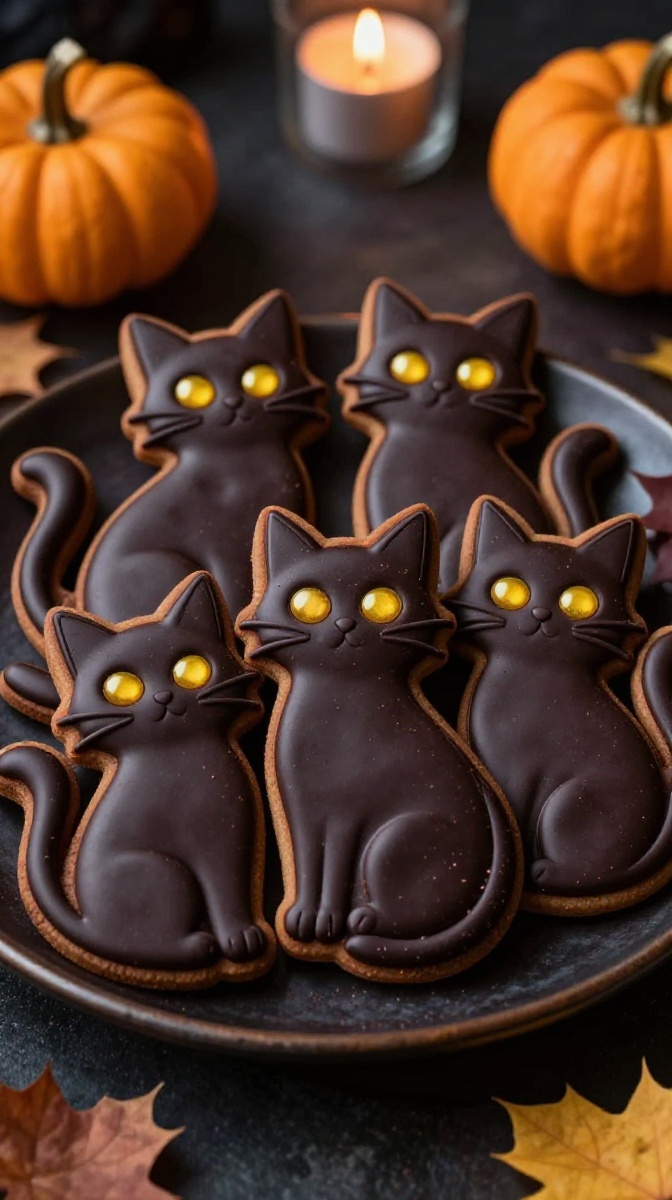 Black Cat Dark Chocolate Cutouts