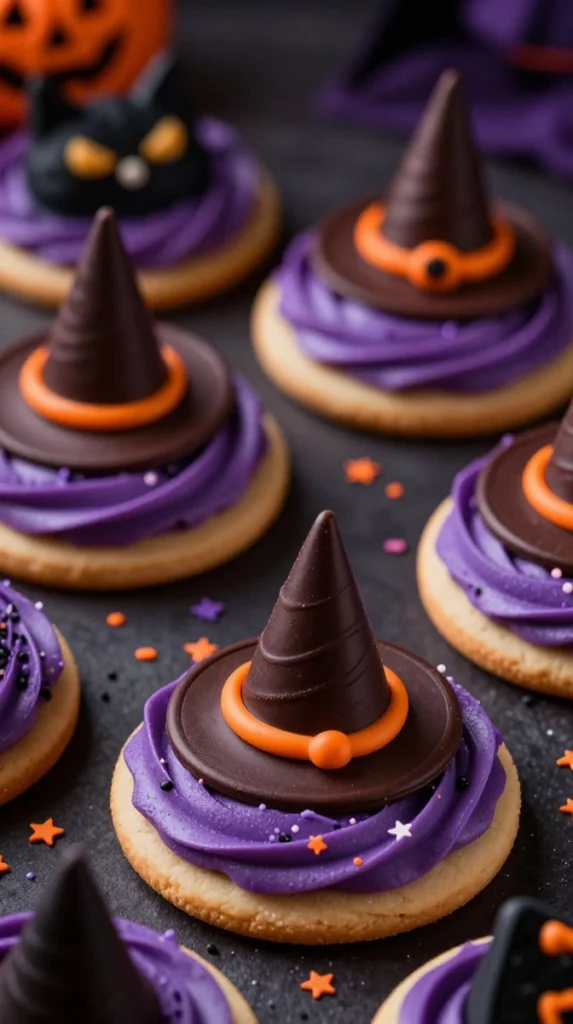 Black Cat & Witch Hat Sugar Cookies