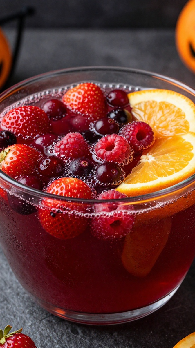 Blood-Red Berry Halloween Punch