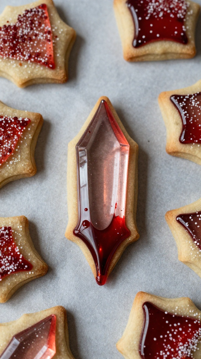 Bloody Glass Shard Sugar Cookies
