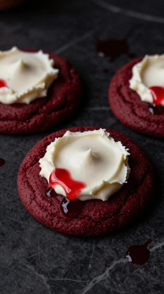 Bloody Red Velvet Cookies