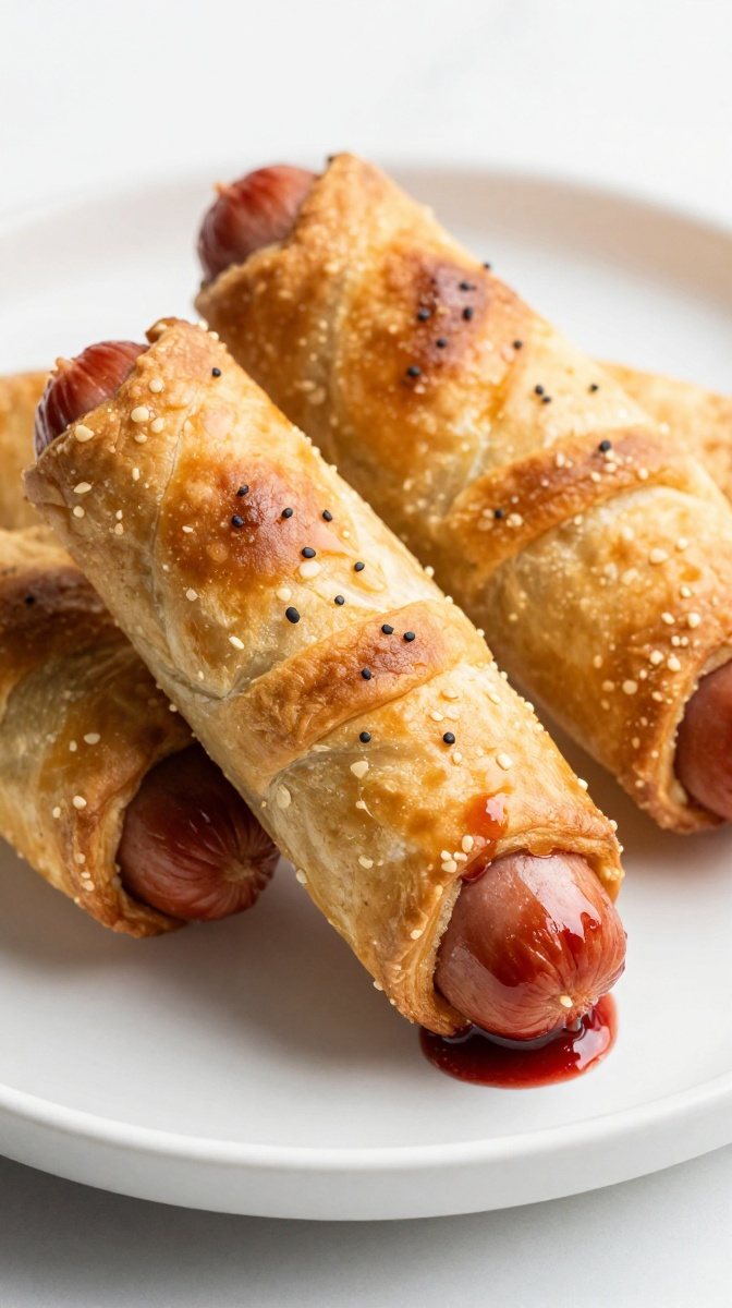 Bloody Witch Finger Sausage Rolls