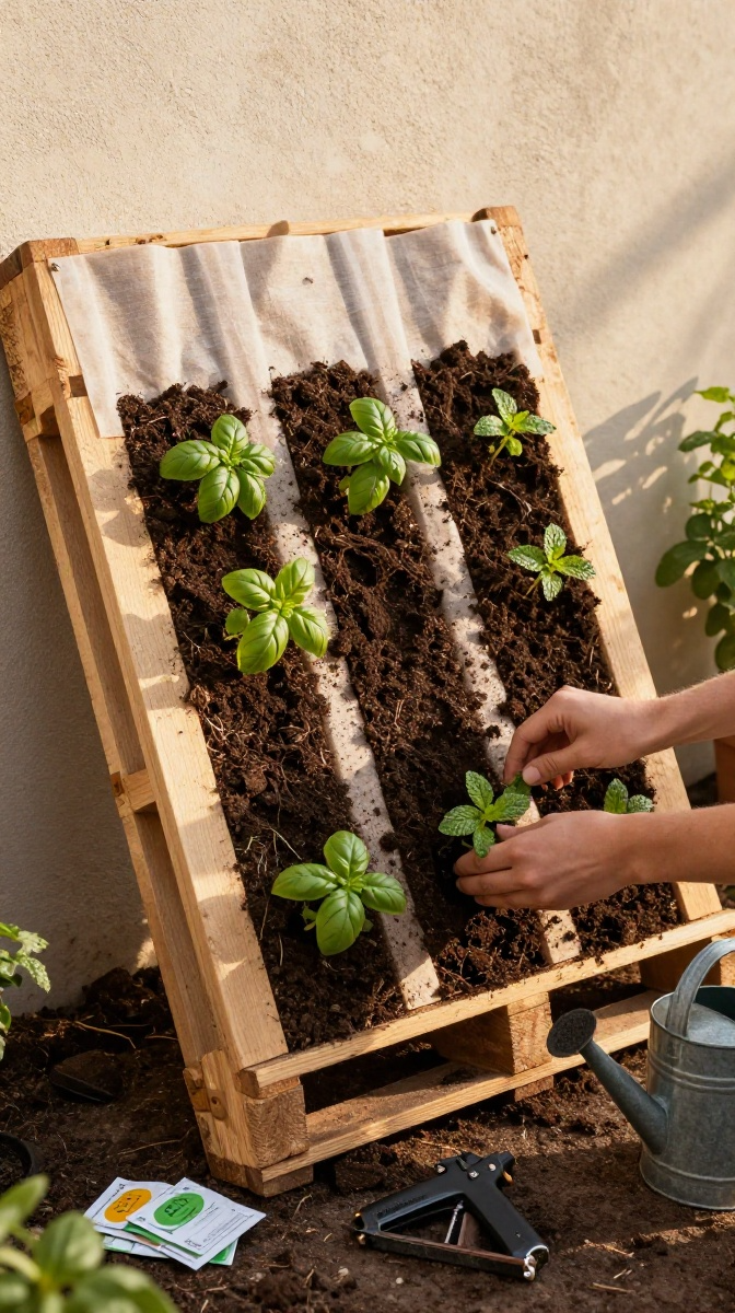 Build a Pallet Herb Garden