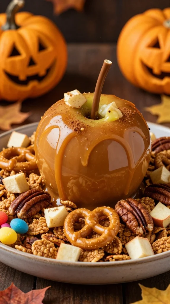 Caramel Apple Halloween Chex Mix