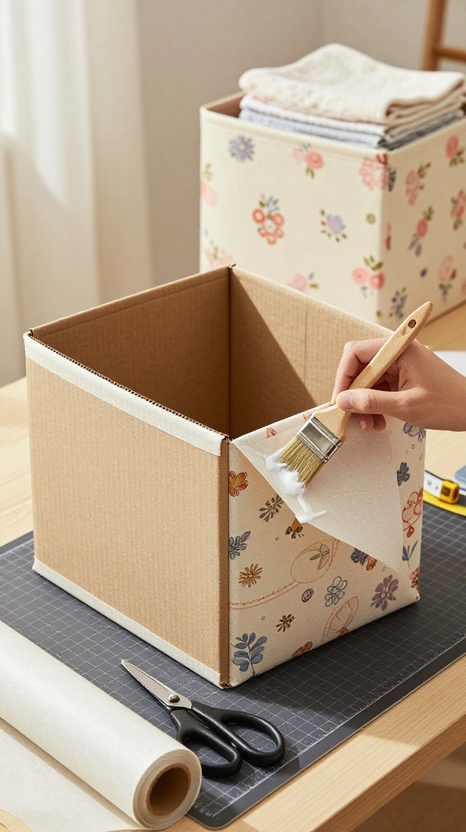 Cardboard Box Storage Bins