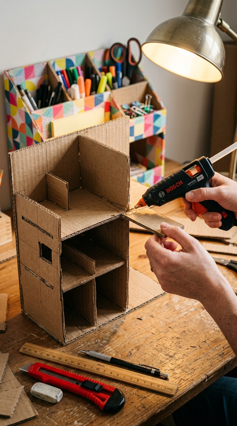 Cardboard Desk Organizer