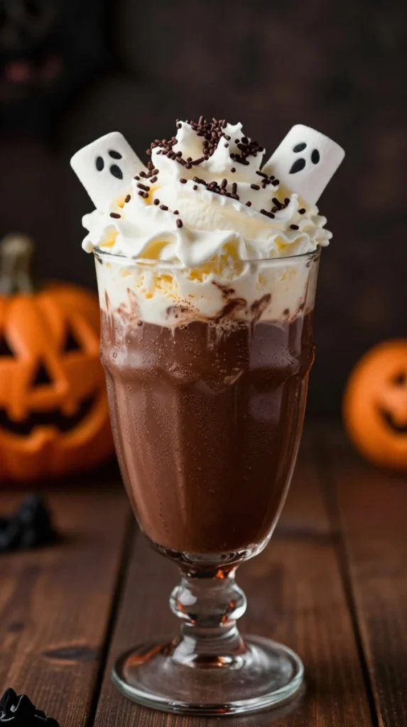 Chocolate Ghost Ice Cream Punch