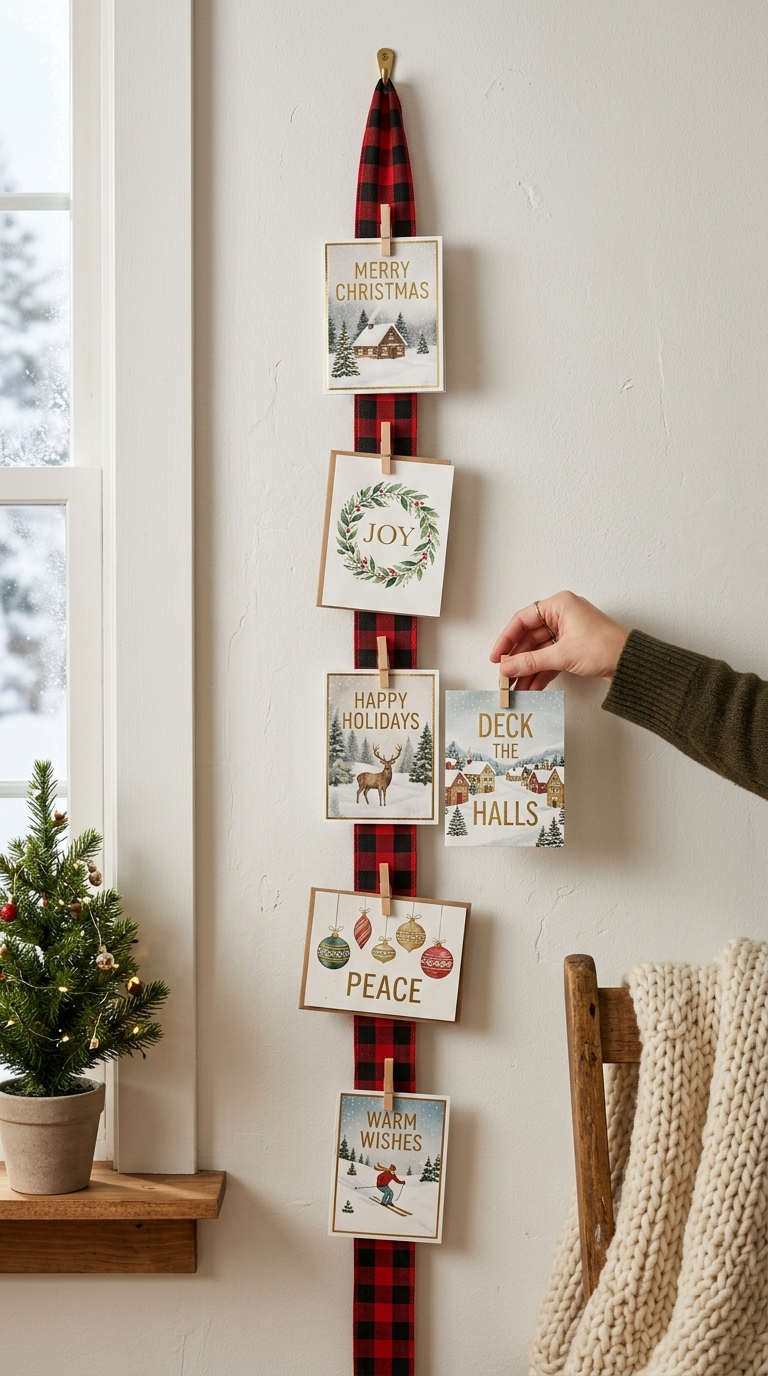 Christmas Card Display Ribbon
