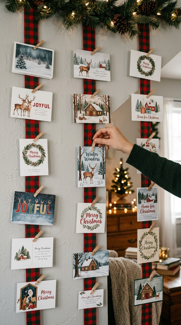 Christmas Card Display Wall