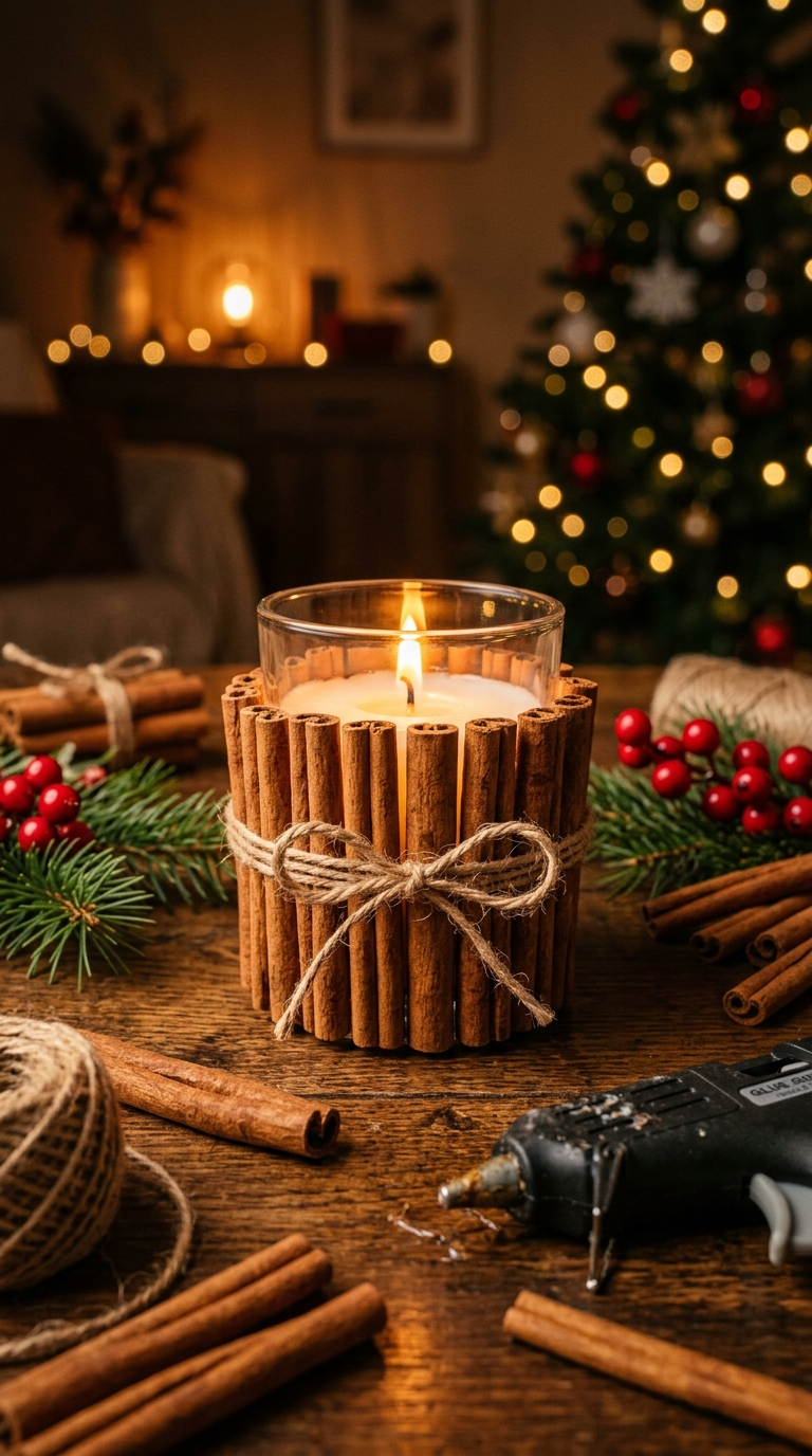Cinnamon Stick Candle Holders