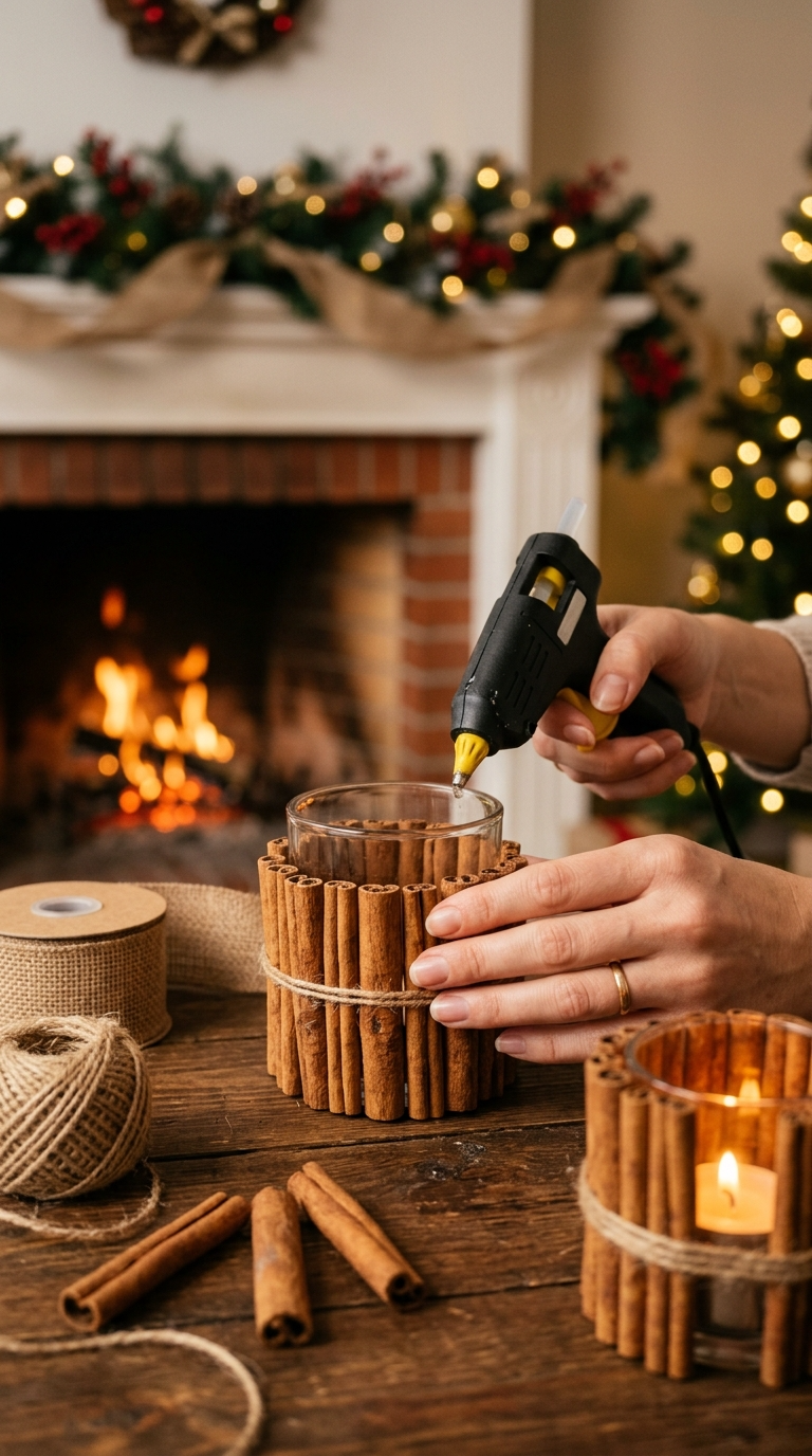 Cinnamon Stick Candle Holders With Major Cozy Vibes