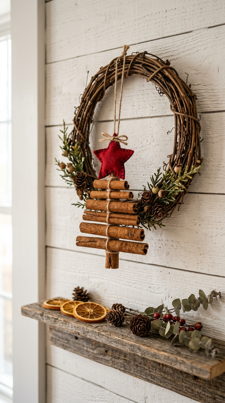 Cinnamon Stick and Ribbon Trees