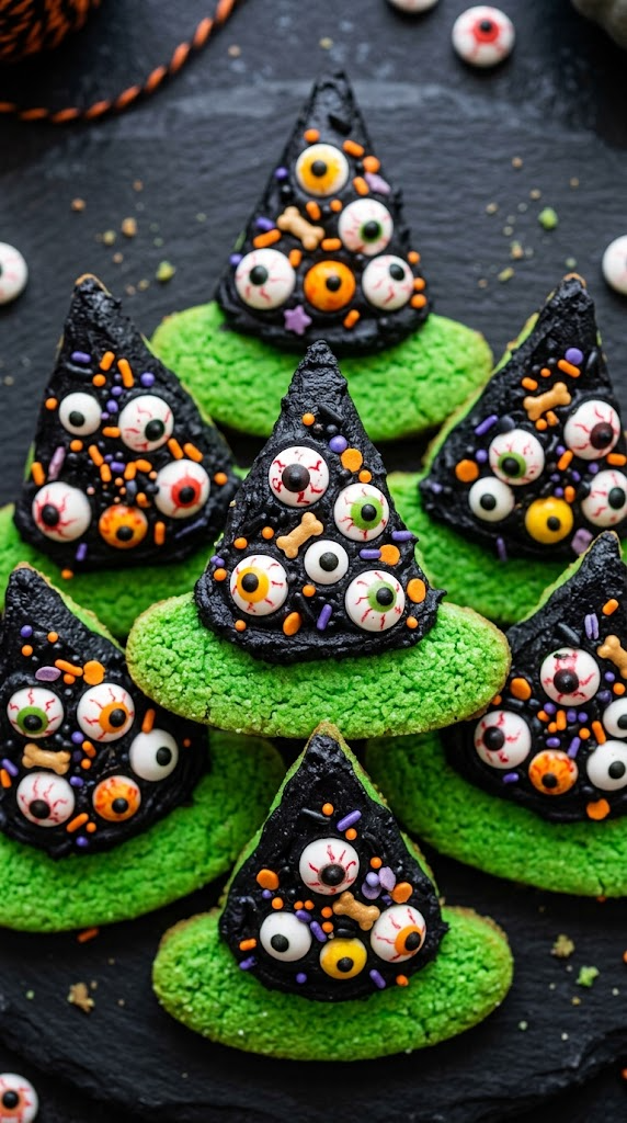 Classic Hershey’s Kiss Fudge Stripe Witch Hats