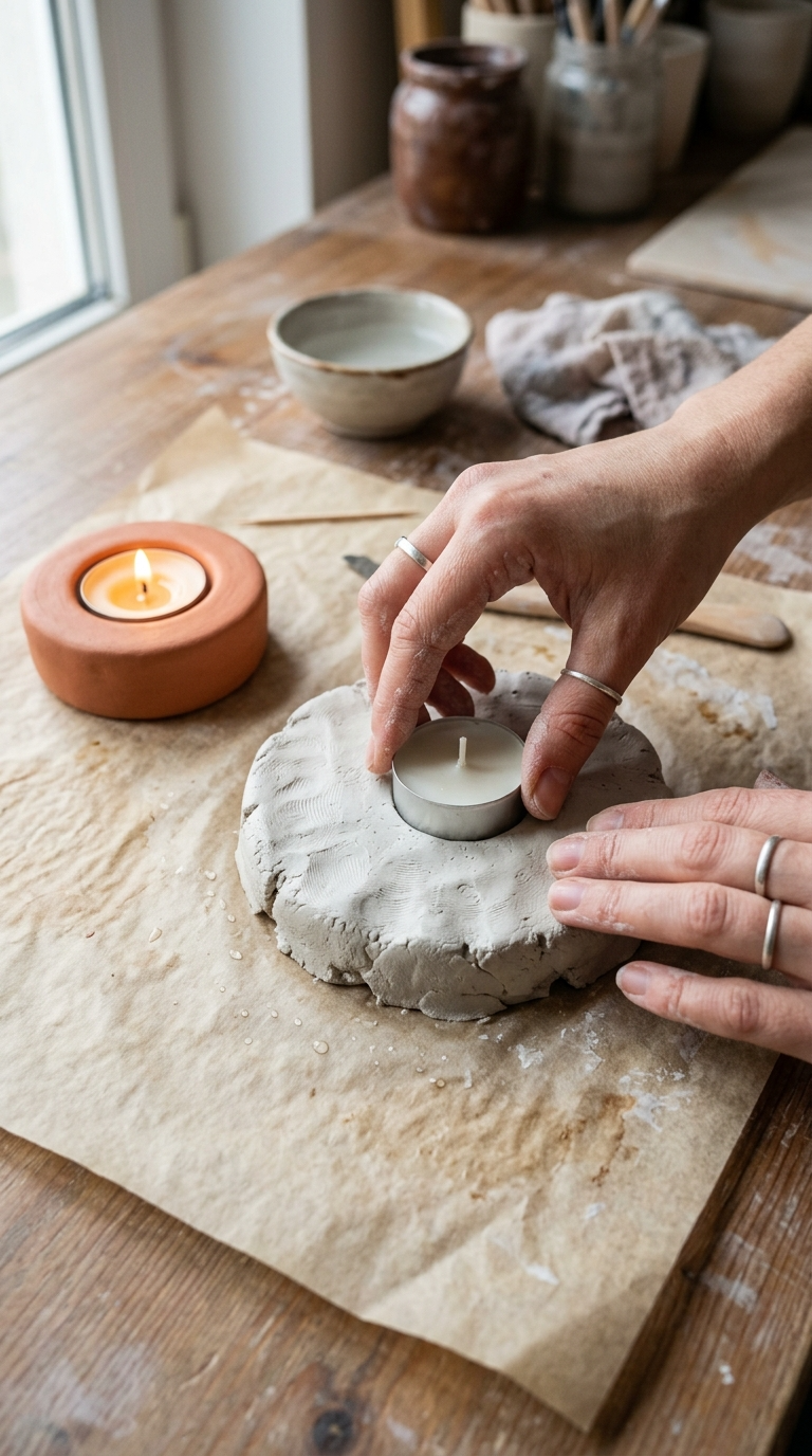 Clay Tea Light Holders