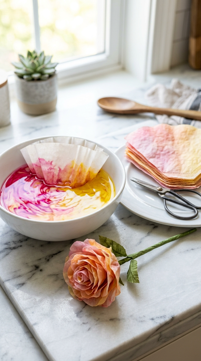 Coffee Filter Roses (Yes, Seriously)