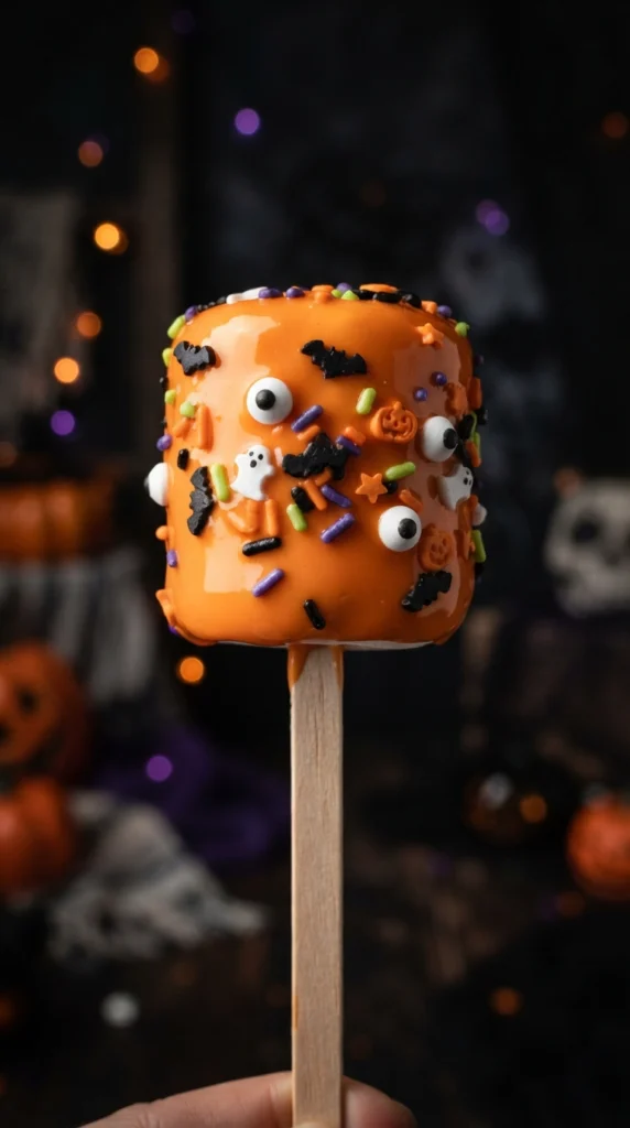 Creepy Candy-Coated Marshmallow Pops
