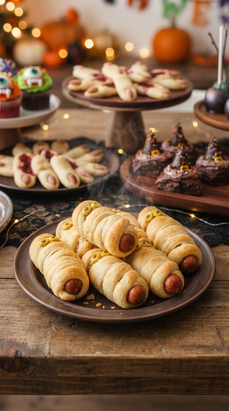 Crescent-Wrapped Mummy Hot Dog Bites